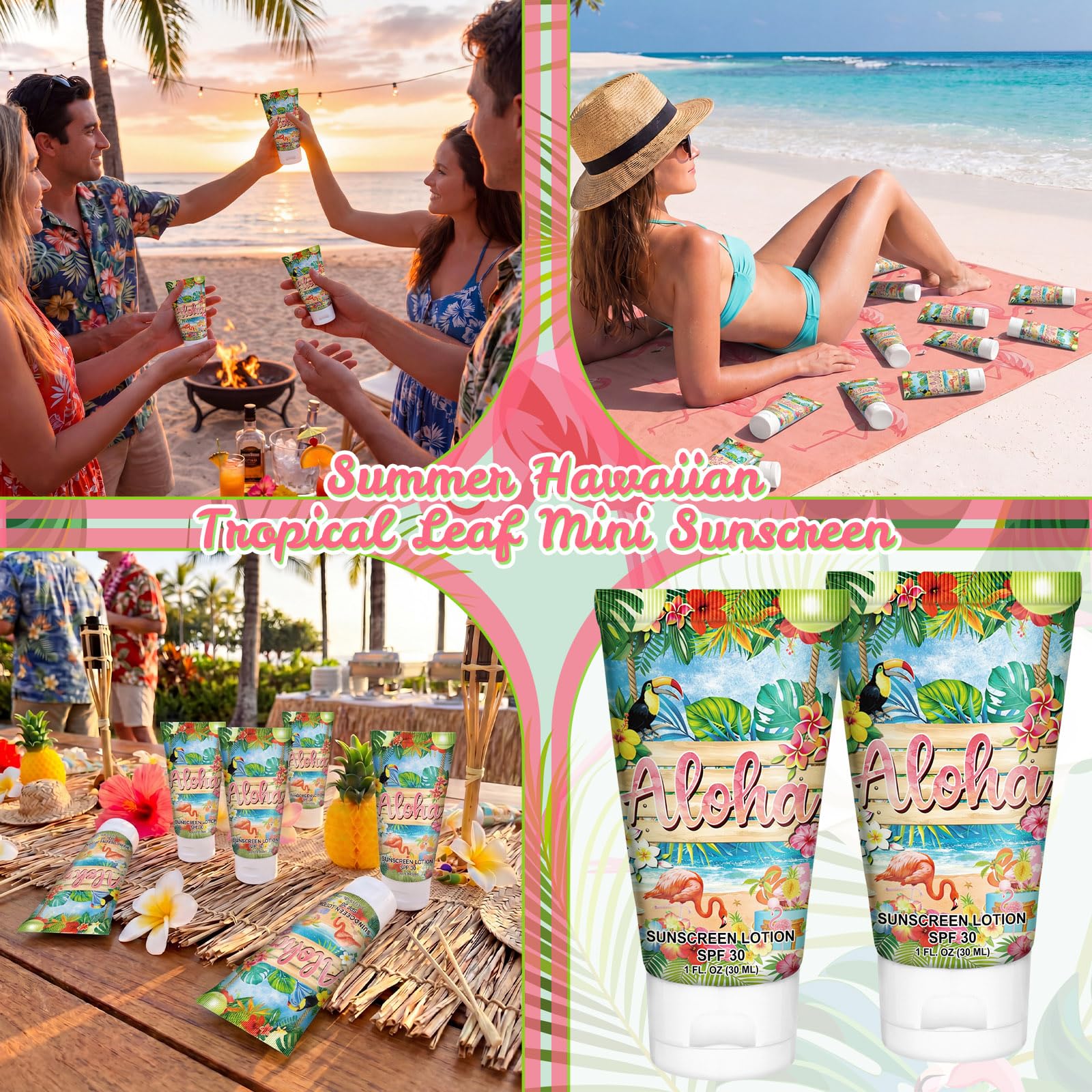 Loopeer Mini Sunscreen Lotion SPF 30 Travel Size Bulk Set