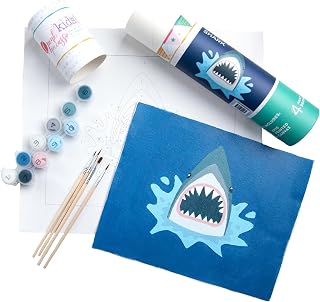 Pink Picasso Kits Paint by Number for Kids Ages 5-12 | DIY 8x10 Beginners Kids Paint Set Color by Numbers Canvas Painting Kits | As Seen On Shark Tank & Oprah's Favorite Thing| (Shorty Shark)