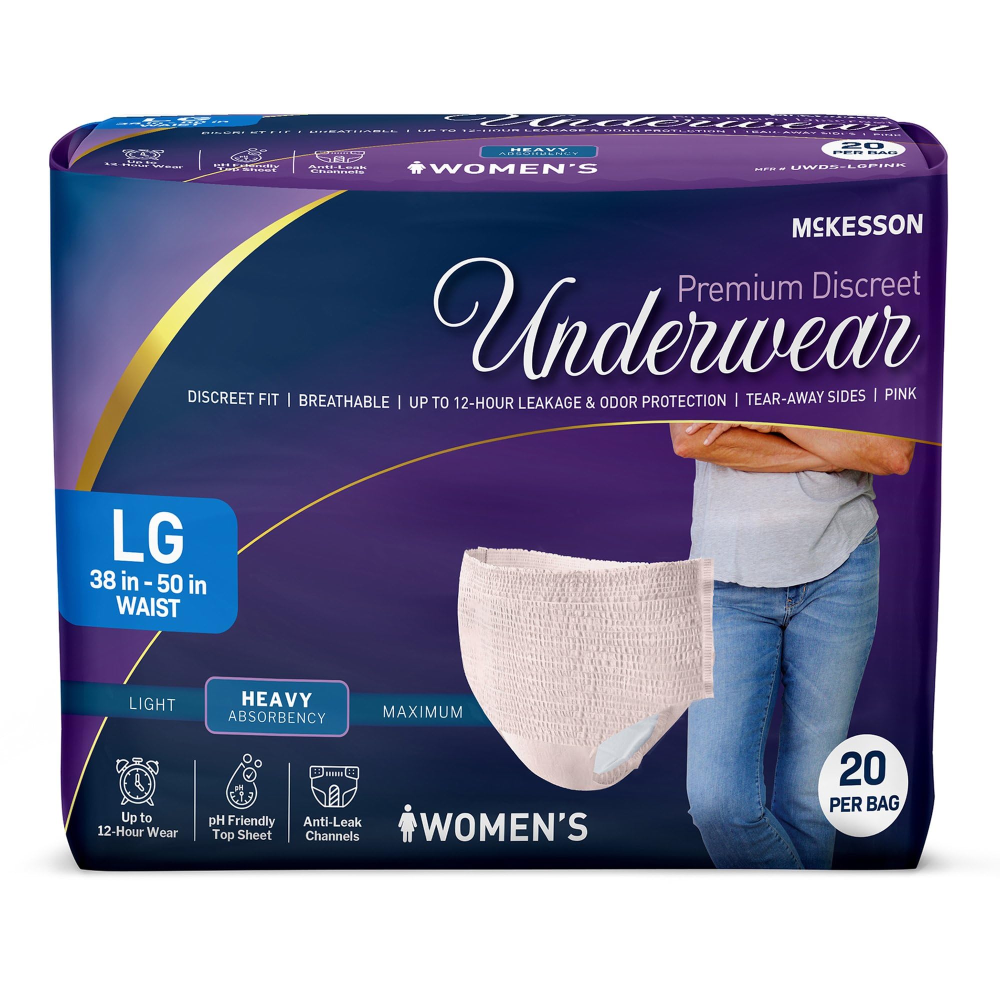 Amazon.com: McKesson Premium Discreet Underwear for Women (20