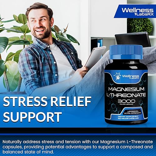 Miniatura 7 de Cápsulas de suplemento de L-treonato de magnesio, 120 unidades, 3000 mg, suplemento de magnesio de alta absorción liposomal, treonato de magnesio