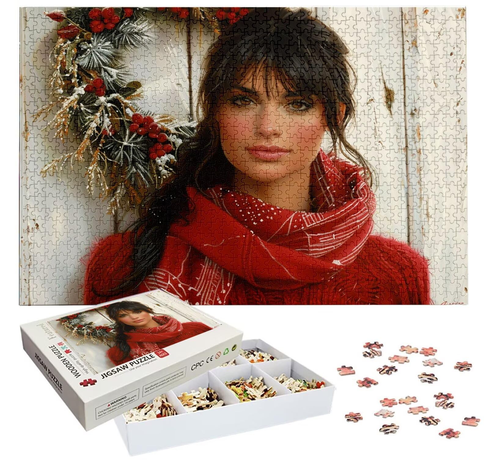 Puzzle Noël 3000 Pièces Adultes, Puzzle 3000 Pièces pour Adultes et Enfants à Partir de 14 Ans, Fille Puzzles Bois de Qualité Supérieure avec Une Boîte d'emballage Exquise, Cadeau Femme/Homme H-3277