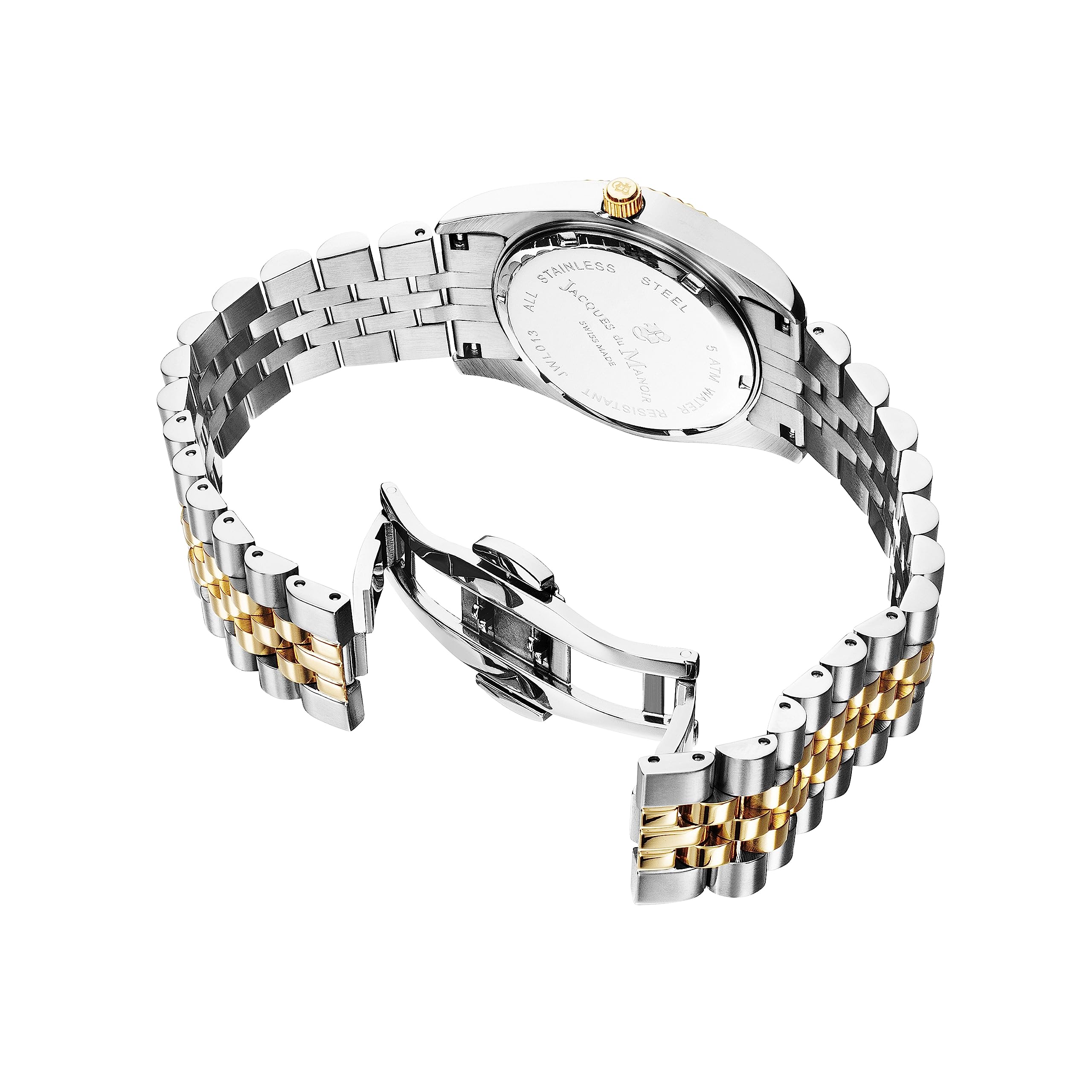 Jacques Du Manoir Damen Analog Uhr mit Edelstahl Armband JWG02202