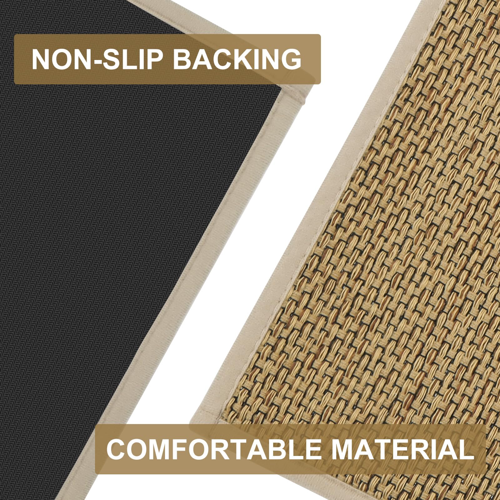 LEKEEPGO Tapis d'entrée 60 x 90 cm, antidérapant Paillasson Interieur Entree, Tapis Entree Interieur, Lavable, résistant Paillasson de Porte d'Entrée, Beige