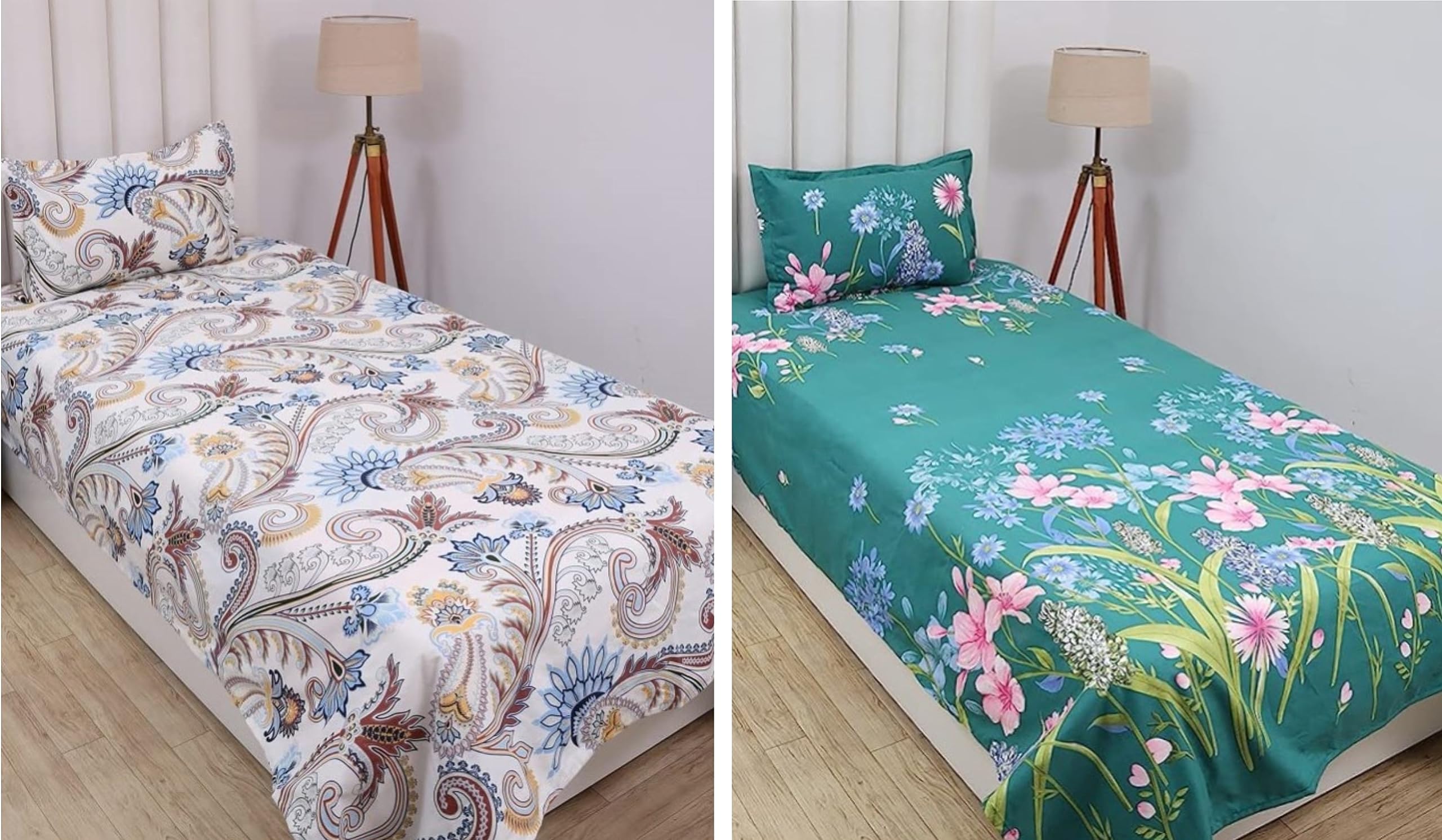 See full amazon price history chart for RD TREND® Presents Bedsheet for Single Bed Polycotton 210 TC, Size-60X90 Inches(152X228 CM), Combo bedsheet for Single Bed with 2 Pillow Cover (18X28 Inches), Colour-Dark Green, Cream 1_I RD TREND® Presents Bedsheet for Single Bed Polycotton 210 TC, Size-60X90 Inches(152X228 CM), Combo bedsheet for Single Bed with 2 Pillow Cover (18X28 Inches), Colour-Dark Green, Cream 1_I (B0CCL7GM3K) Amazon Price History, Amazon Price Tracker
