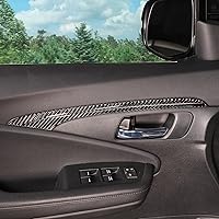 Vista 5 de 4 piezas de decoración de puerta delantera para Honda Pilot 2016-2022, fibra de carbono, paneles interiores de puerta interior automotriz