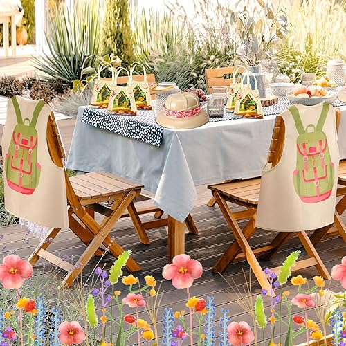 Miniatura 5 de Toulite Traje de safari para niña, 18 piezas, incluye 6 sombreros de fiesta de safari para niños, 6 chalecos de explorador, 6 bolsas de mano,