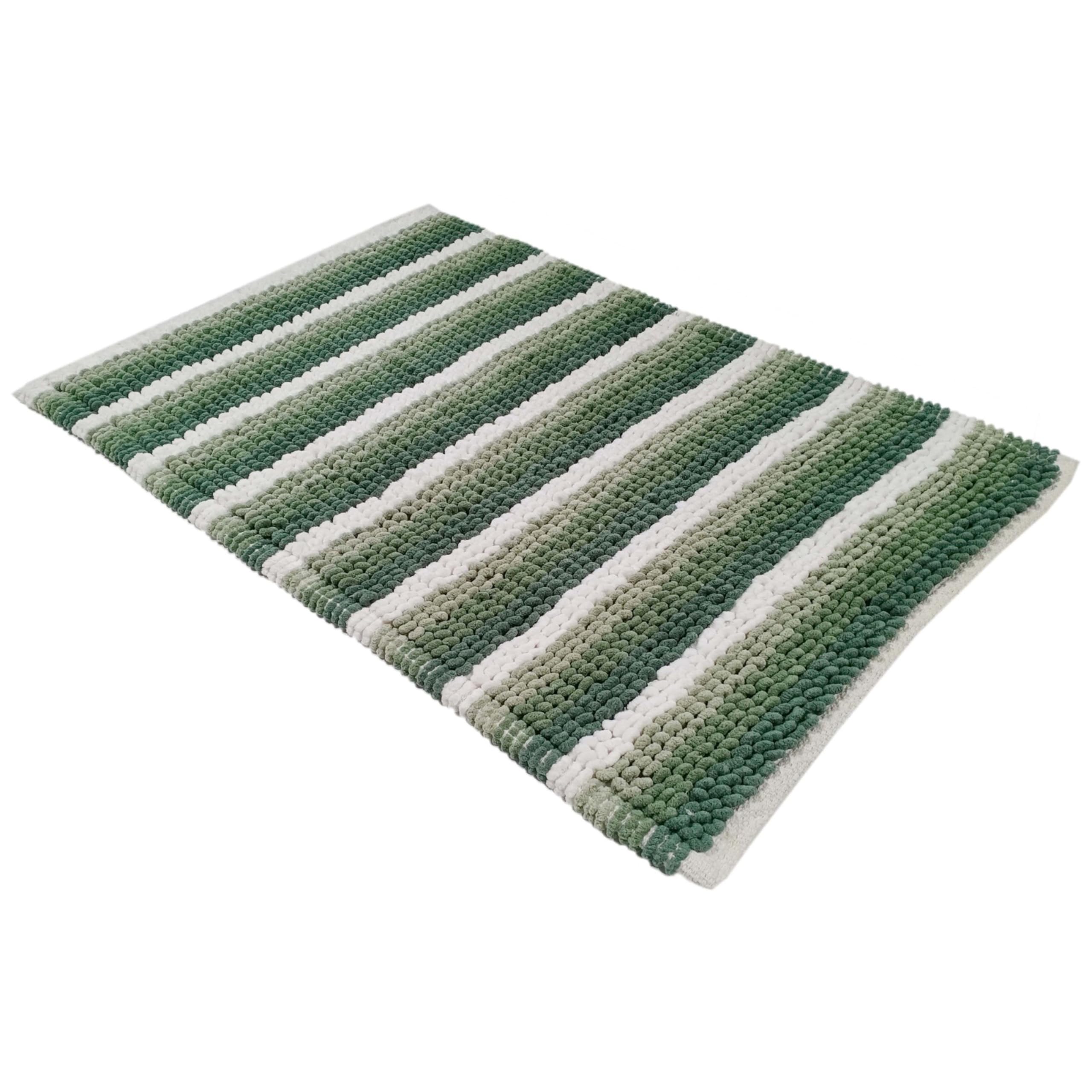 Olivia Rocco Padstow Stripe Bathmat Comfort To Your Bathroom Super Soft Absorbent Bath Shower Mats Washable Dry Fast Durable Classic Design,50x80cm