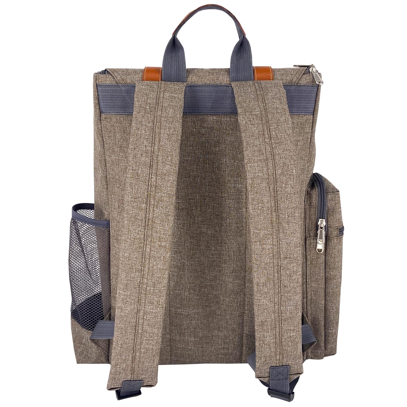 Les Jardins de la Comtesse - Zaino Picnic Escapade - 4 Persone - Marrone - Completo di scomparto termico - Piatti solidi e leggeri - Molte tasche - 29 x 15 x 44 cm