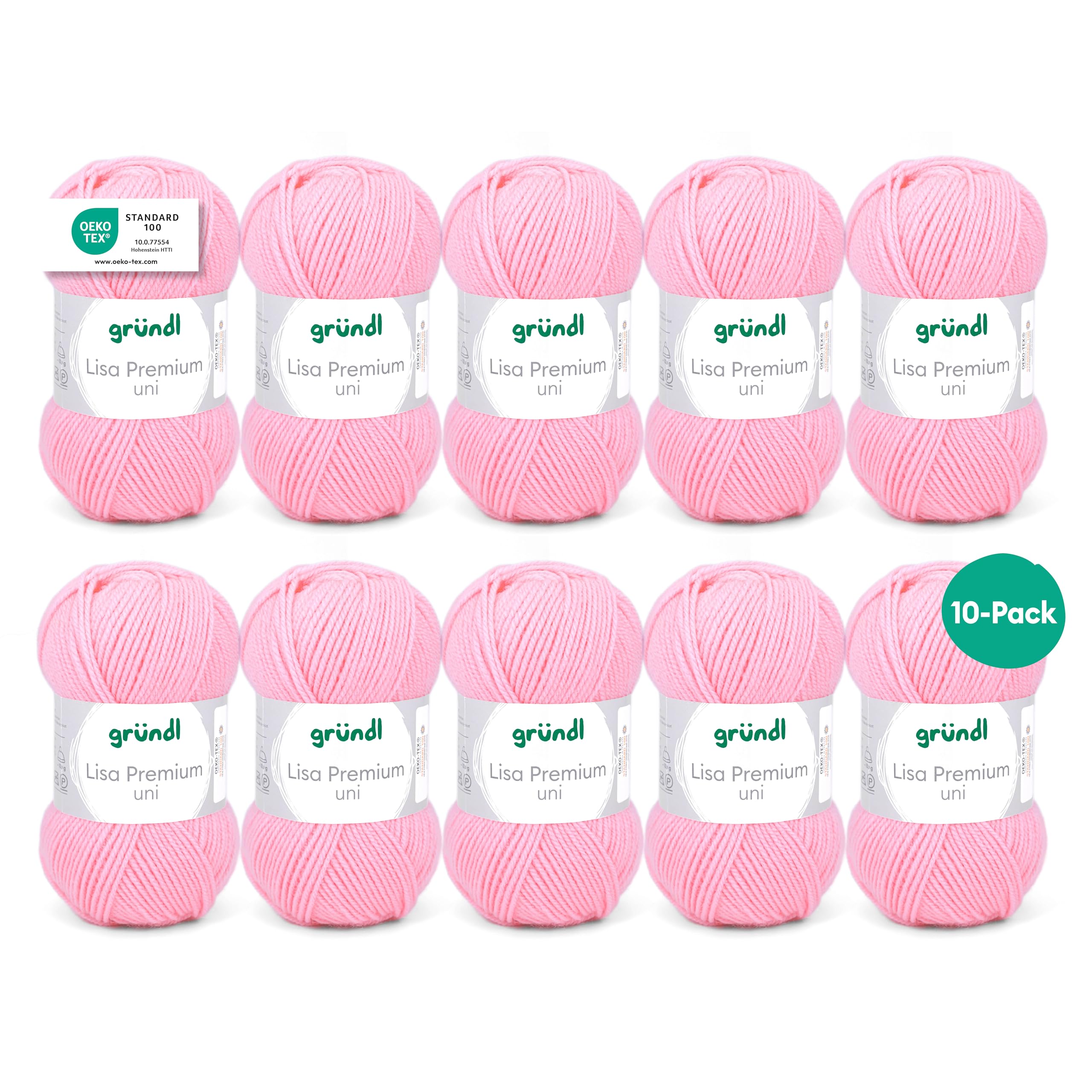 Grundl Lisa Premium uni 50g - baby pink 05 -Pack of 10 10P760-05