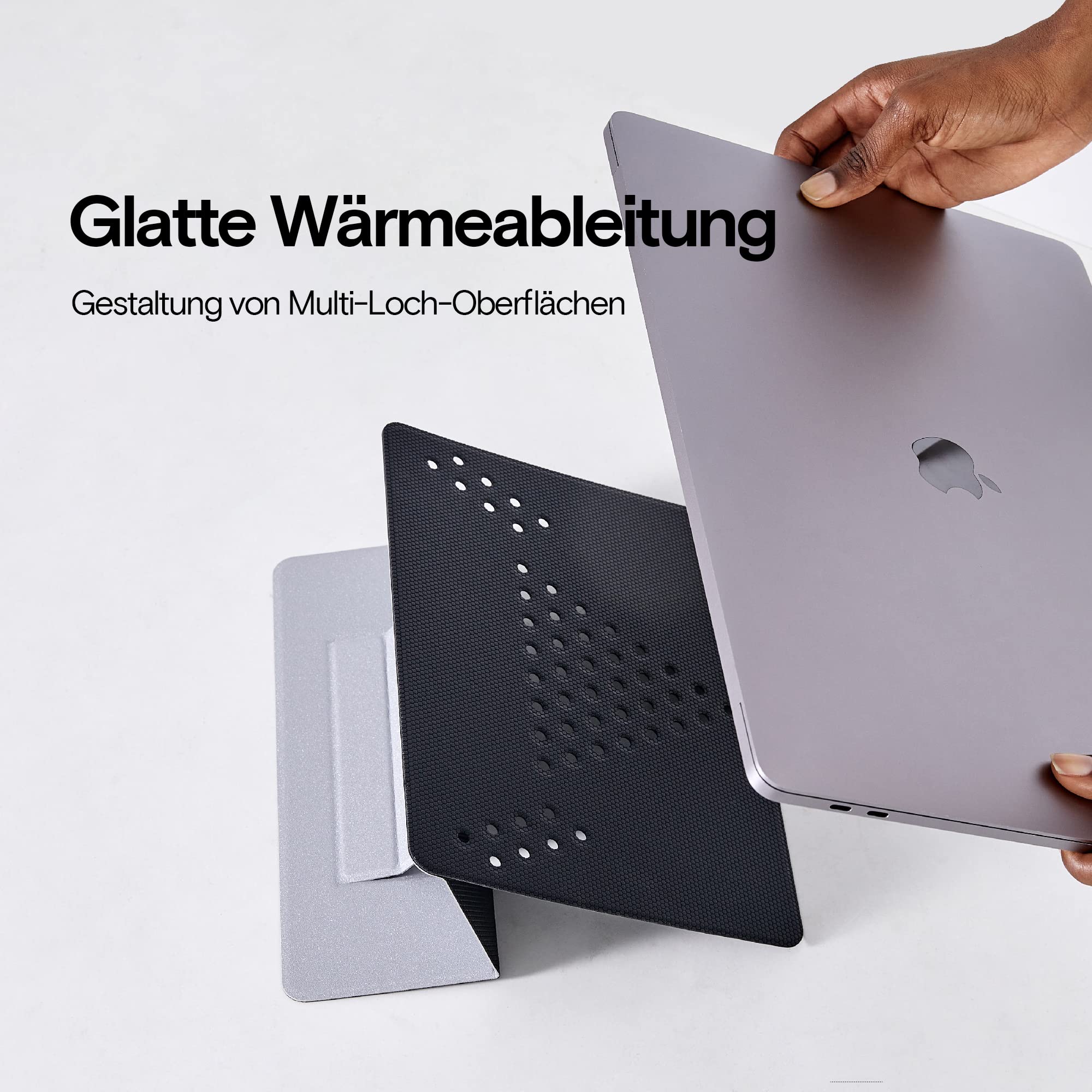 MOFT Supporto invisibile per laptop, supporto per laptop leggero e non adesivo a 2 altezze, adatto a tutti i laptop fino a 17"