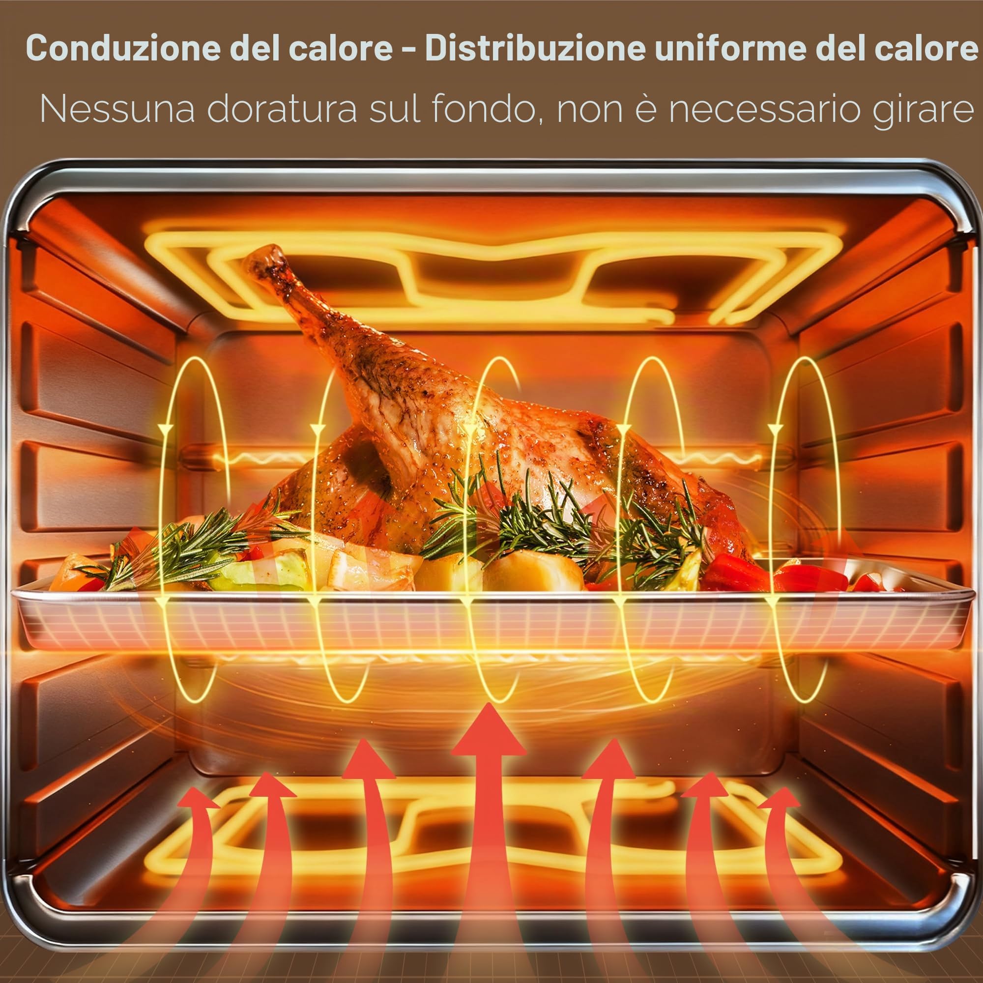 Fire More Teglie da Forno con Griglia di Raffreddamento in Acciaio Inox,Set di 4[2 Teglia Forno+2 Grigliaper Cuocere e Servire], Atossica e Sana, Facile da Pulire e Lavabile in Lavastoviglie