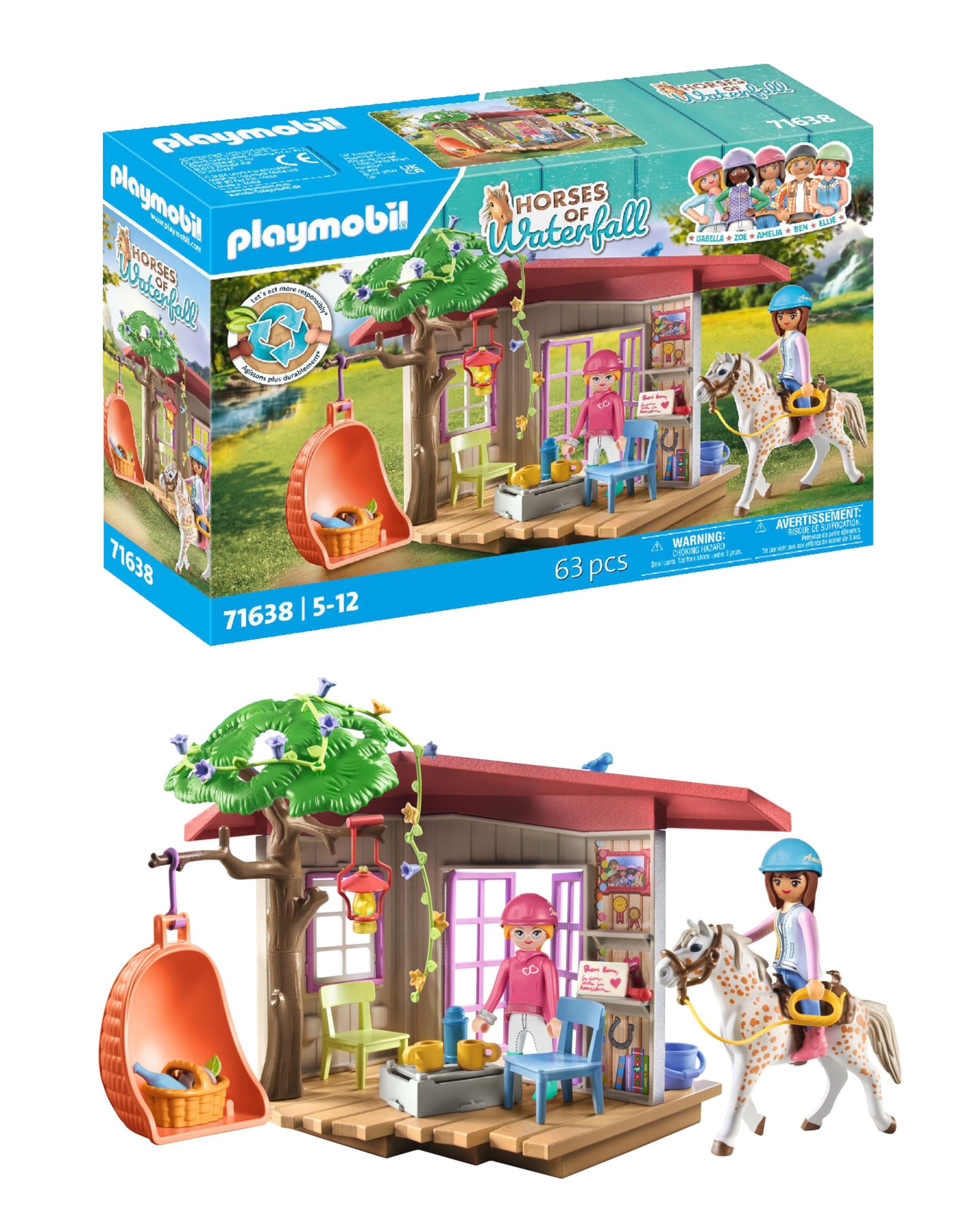 Amazon.com: Playmobil 71638 Relaxation Area with Riders - Horses
