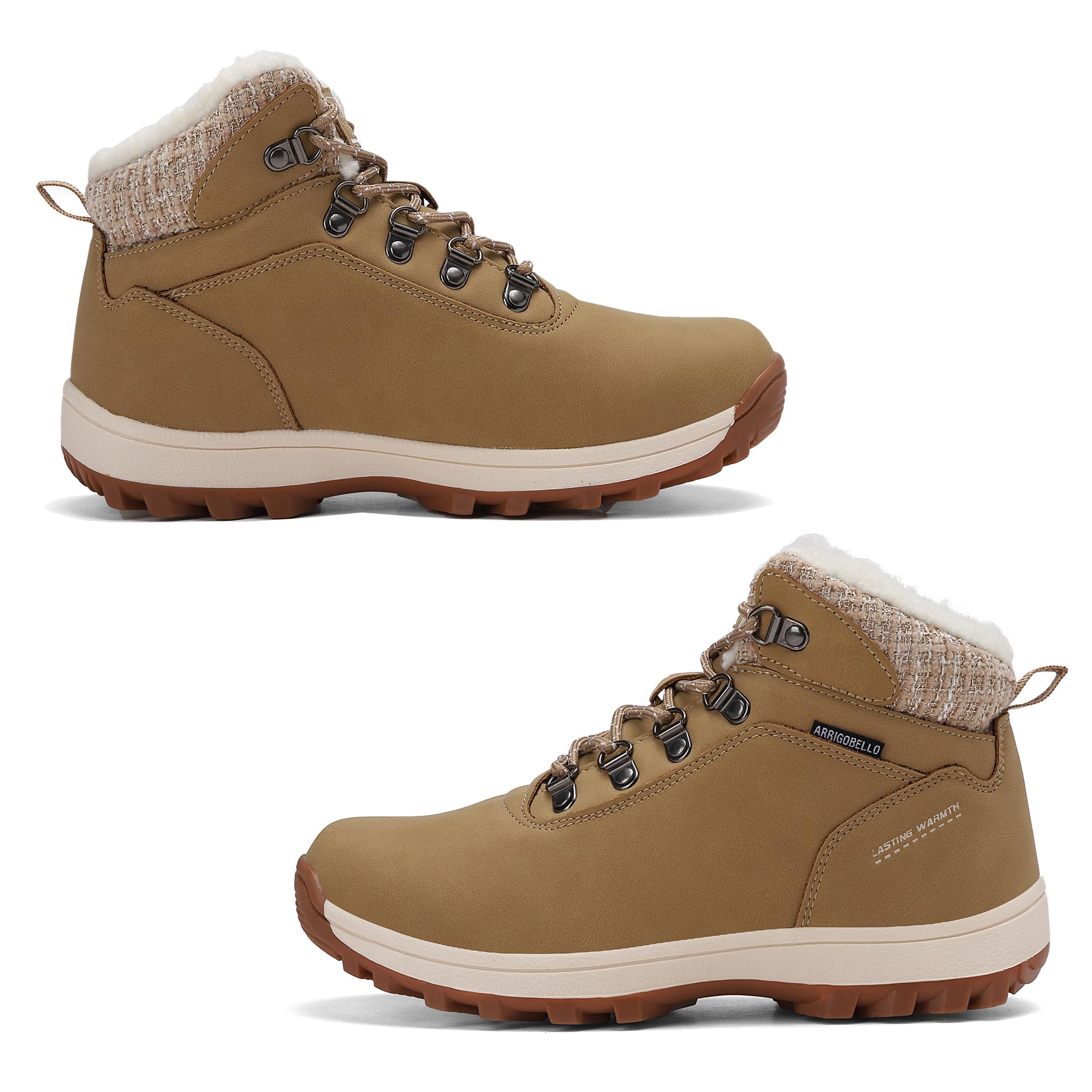 ARRIGO BELLO Scarpe Neve Scarponcini Donna invernali Antiscivolo Comode Caldi Foderati Snow Boots Outdoor Trekking Stivali Taglia 36-41