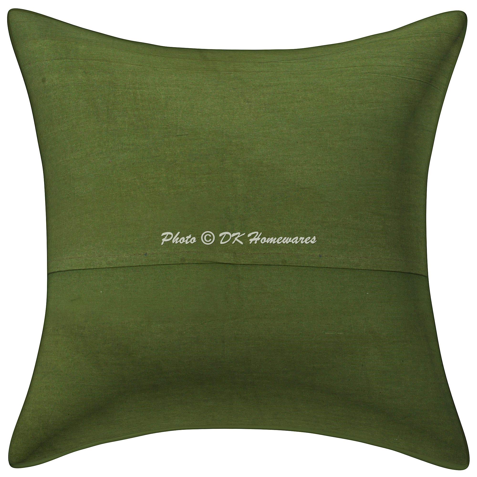 DK Homewares Tradizionale Federe 40X40 Cm Verde Kantha Camera da Letto