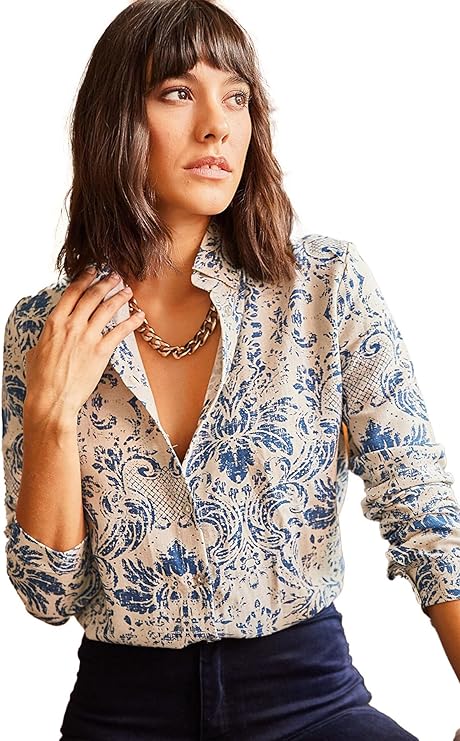 Blouses for Women Fashion, Long Sleeve Button Down Shirts Dressy Casual Tops