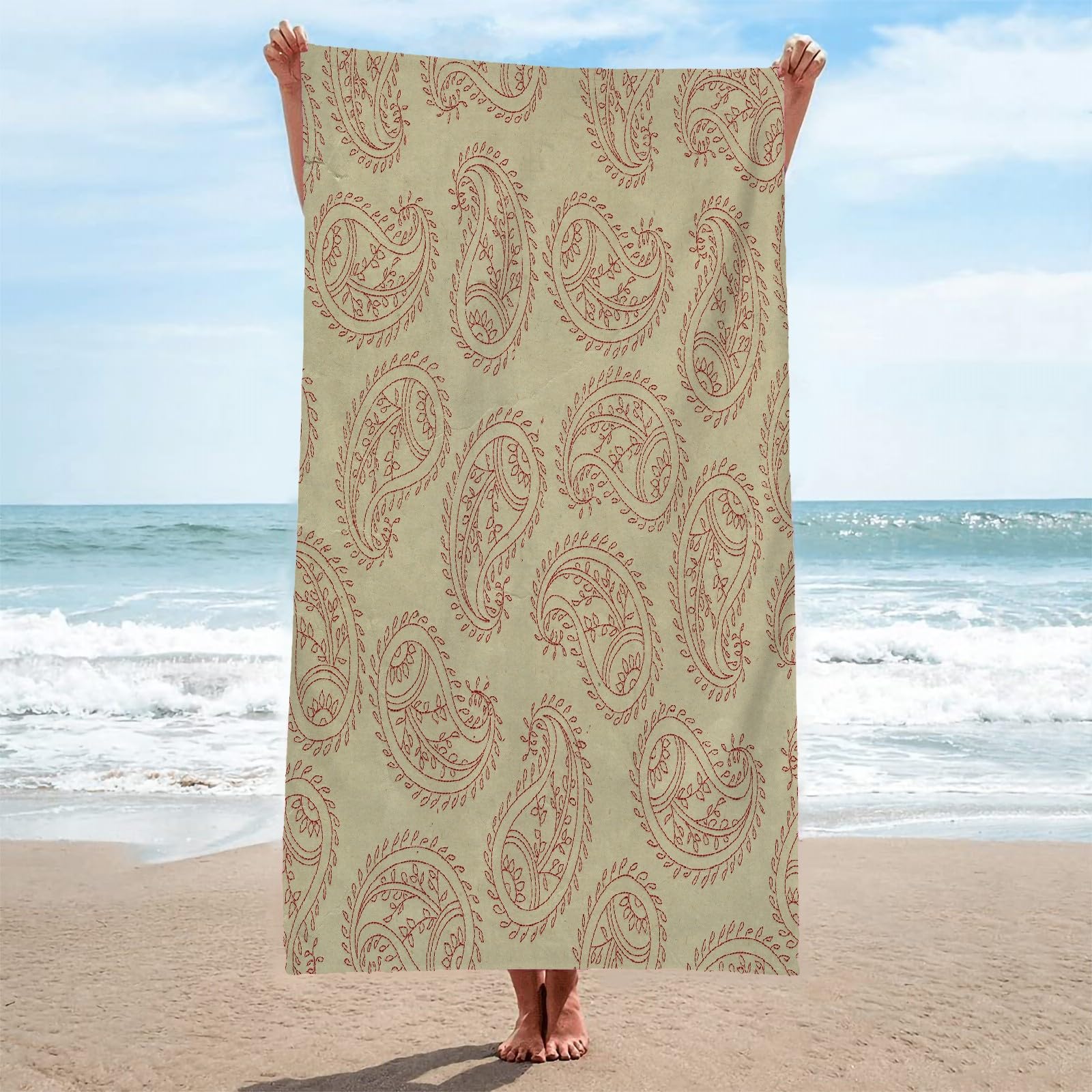 Toalla Playa Amarillo Toallas Playa Grande Microfibra Anti Arena PatróN Playa Toallas para NiñA NiñO Adulto Piscina Toalha de Praia Mujer Hombre 100x200cm