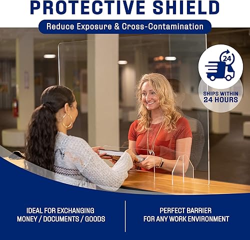 Miniatura 4 de SignHero Protector de estornudos  Escudo de plexiglás acrílico grande y resistente de  de pulgada, hecho en Estados Unidos, envío rápido,