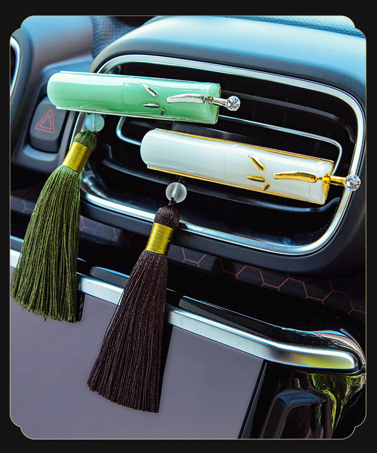 PIWINE Tablet per Presa per Aroma Auto, Bellissima Decorazione Dell'auto, Profumo di Esportazione di Regolazione dell'Aria Dell'auto(Contiene 5 Bastoncini di Sostituzione Dell'aromaterapia)