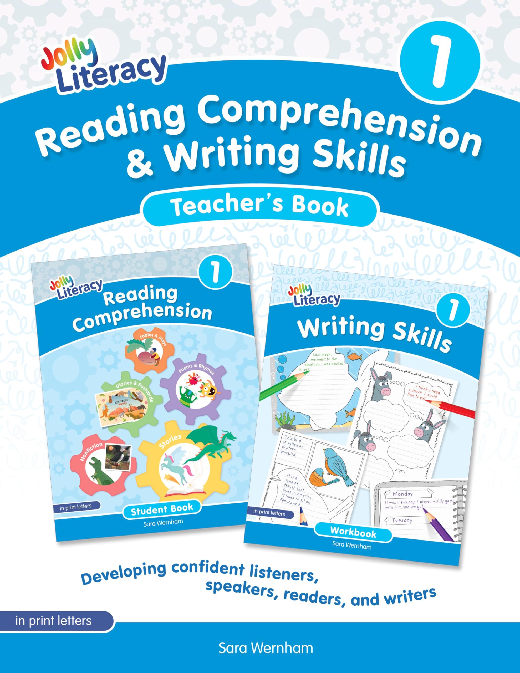 Reading Comprehension & Writing Skills Teacher’s Book 1: In Print Letters (American English edition) (Jolly Literacy, Level 1)