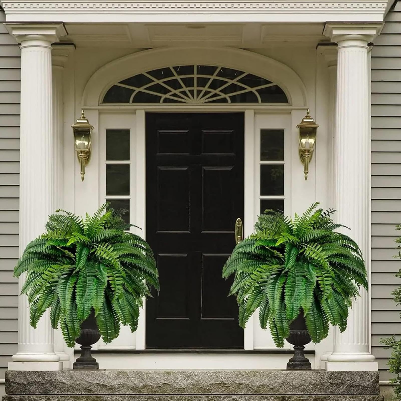 Felce artificiale, resistente ai raggi UV e realistica, ideale per giardino, terrazza, cortile, ufficio e casa, interni ed esterni