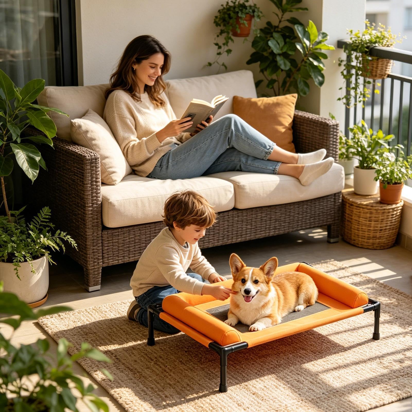 rialzato per gatti Cuccia lavabile e forniture per animali domestici | Letti da Gatti in Rete Traspirante Per e cuccioli, notti estive, interni, in casa, balcone, patio, campeggio