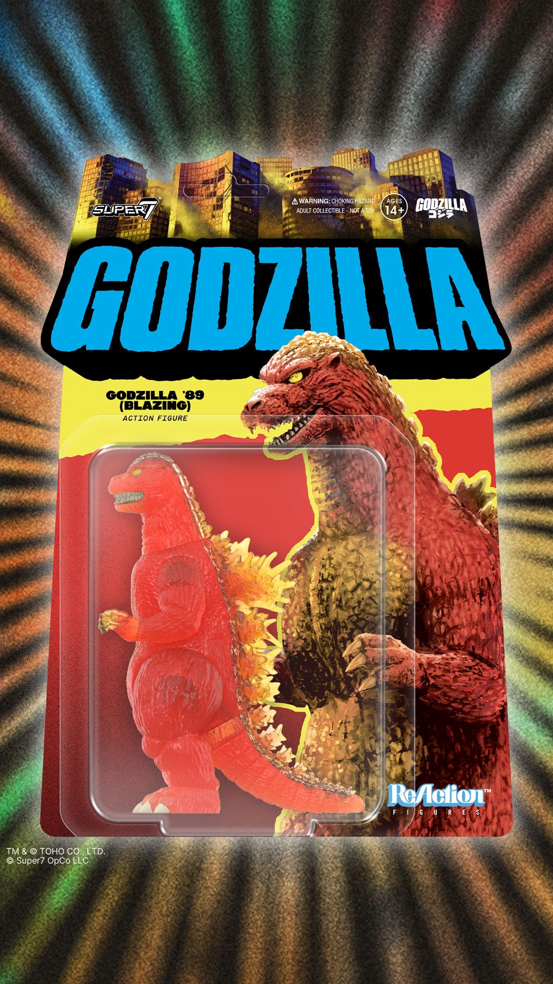 Amazon.com: Super7 Reaction Figure Toho Godzilla 1989 (Blazing