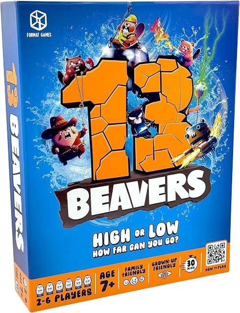 13 Beavers Board Game: Fun Family Board Game for Ages 7+ | 2-6 Players | Best New Board Games for Kids, Teens and Adults