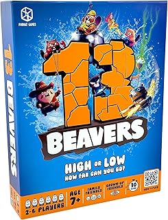 13 Beavers Board Game - The Riveting Beaver Journey, Family-Friendly Card Guessing Adventure, Ever-Changing Gameplay! Ages 7+, 2-6 Players, 30-45 Minute Playtime, Made
