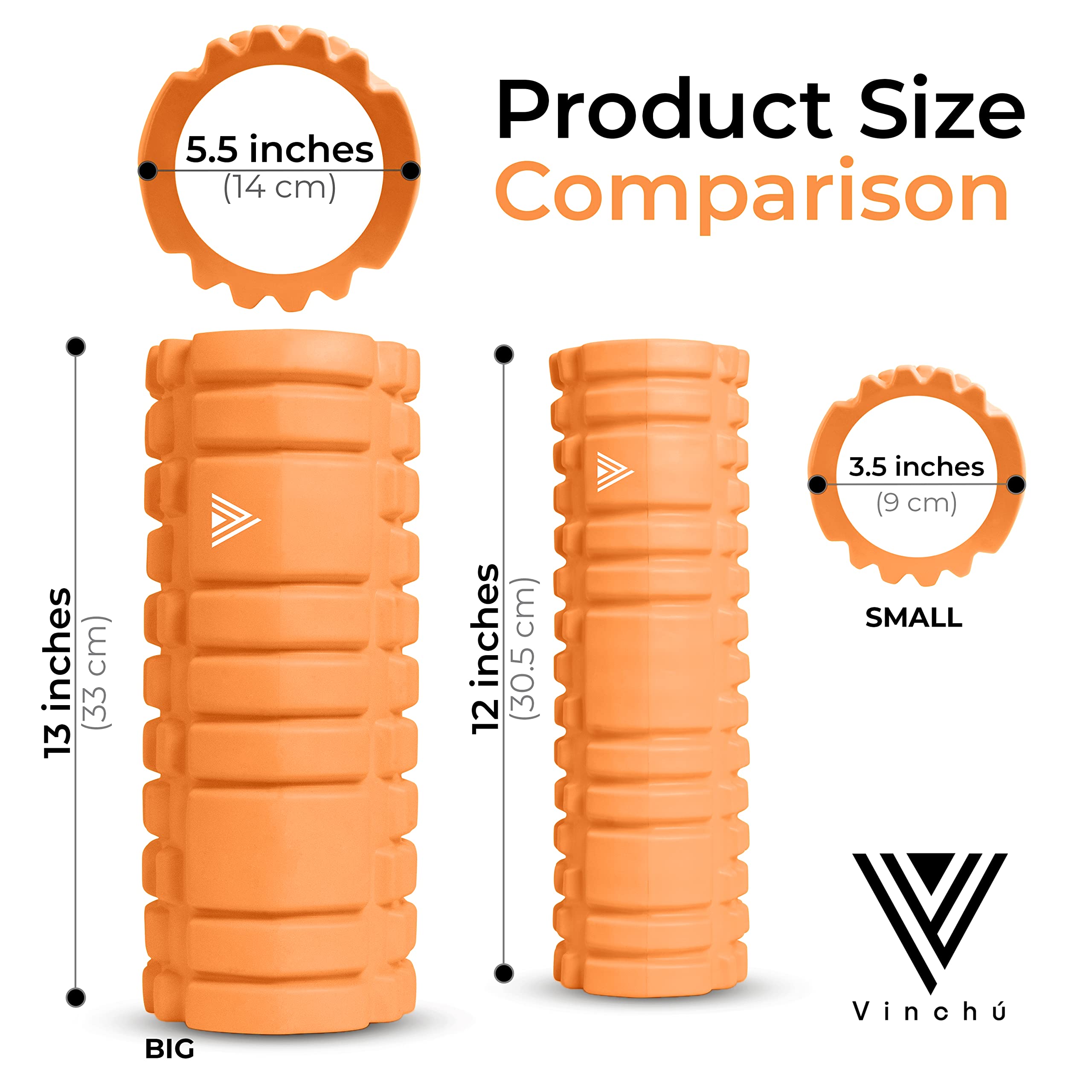 The Vinchu Foam Roller Deep Tissue Massage Muscle Roller and Stretching  Equipment for Sustainable Strength and Myofascial Trigger Point Release