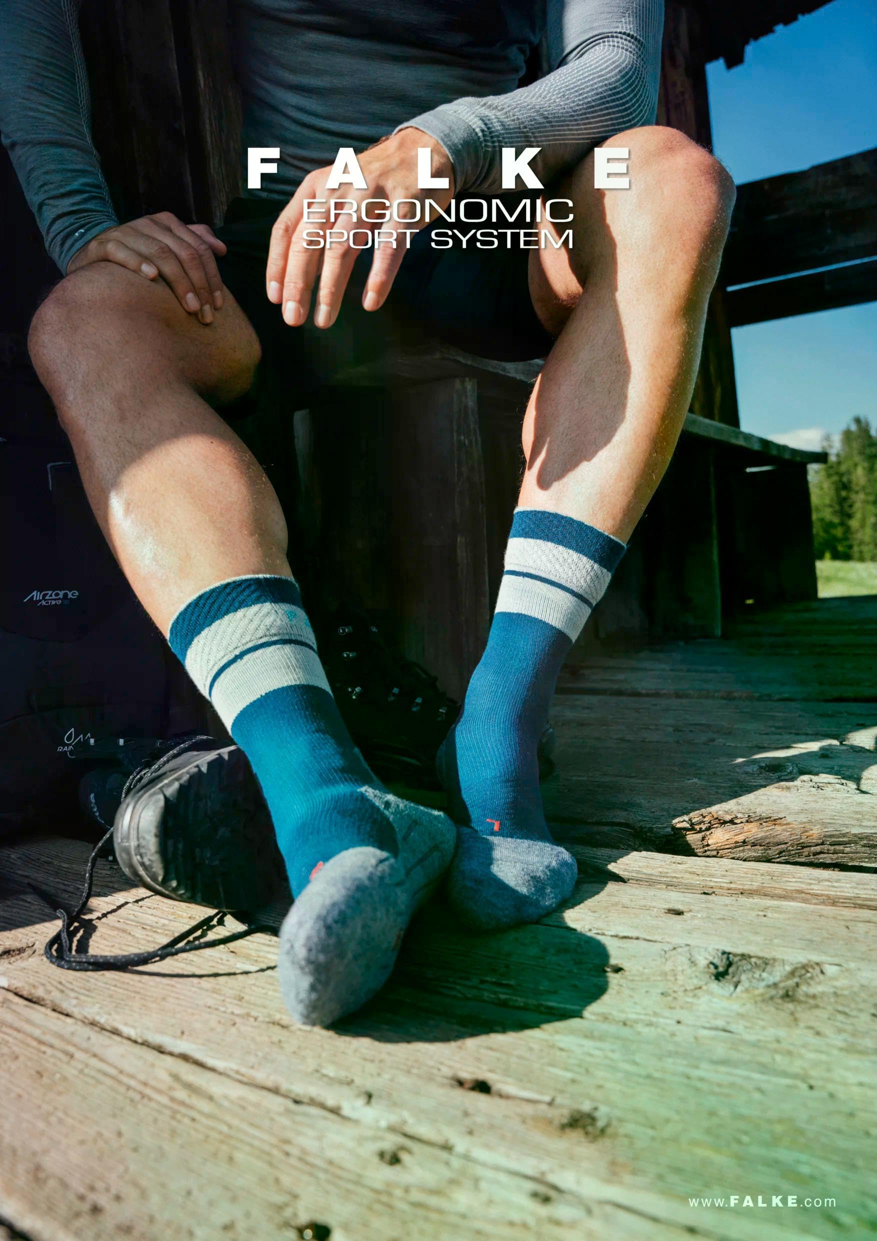 FALKE Herren TK Stabilizing Wandersocken atmungsaktiv schnelltrocknende klimaregulierende geruchshemmende Wolle Funktionsmaterial mittelstarke Polster stabilisierend Kompression antiblasen 1 Paar