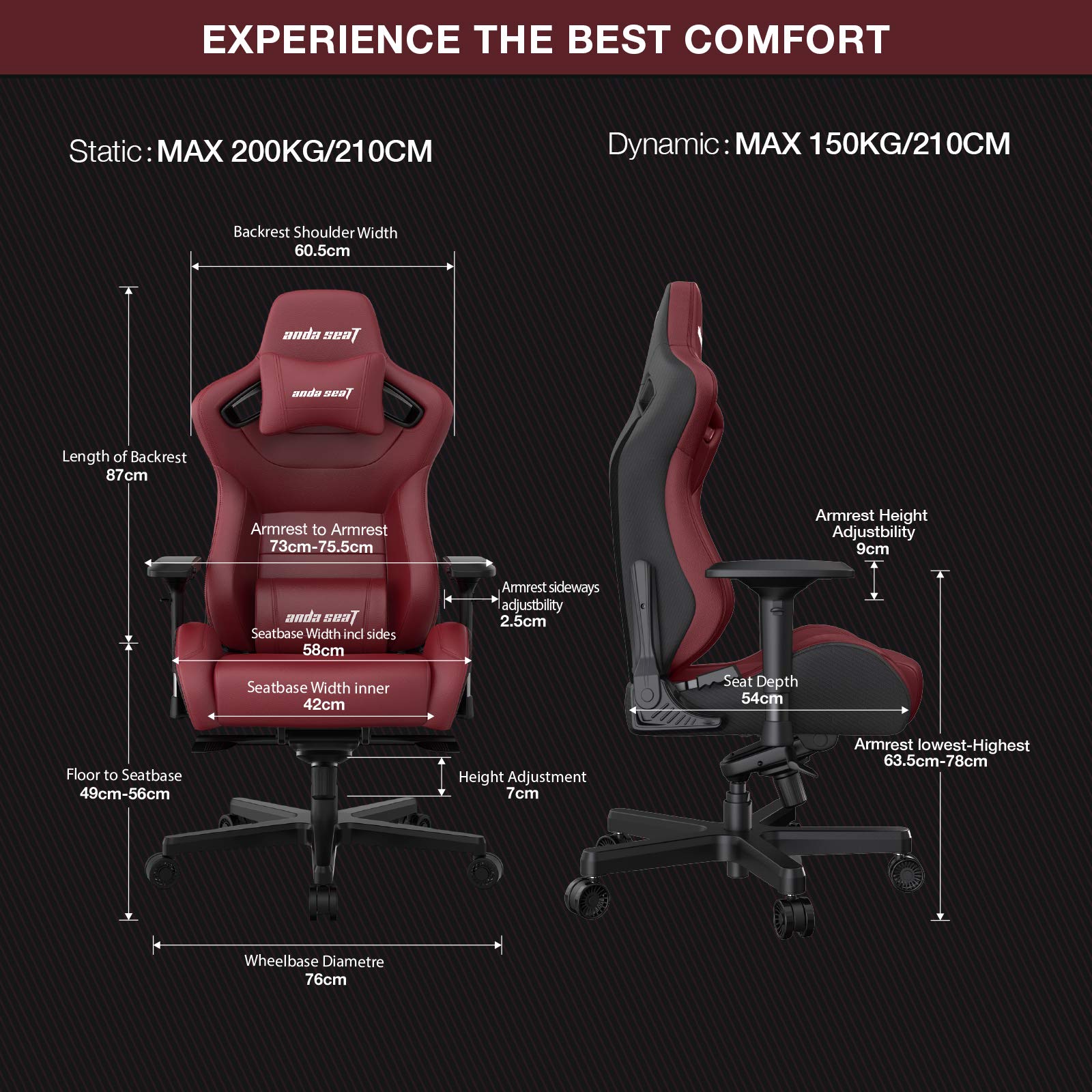 Anda Seat Kaiser 2 Gaming Chairs, Ergonomic XL Computer Office Chair