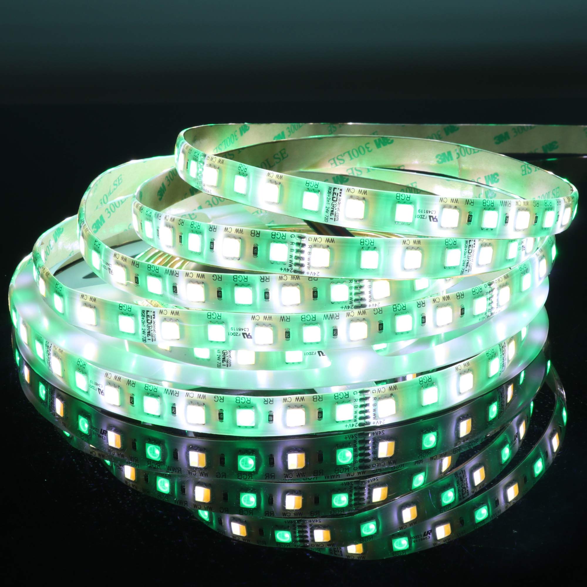 CCT Tunable White LED Strip Lights - 16.4ft 600 LEDs 2800K-6500K Adjustable