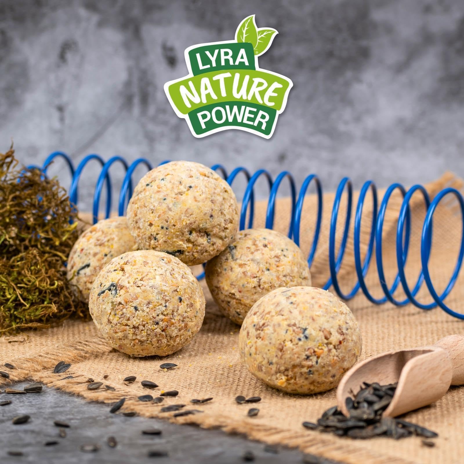 Lyra Pet® | 200 Ganzjahresknödel ohne Netz à 90 g = 18 kg | Energiespender für Körnerfresser | Abwechslungsreiches Wildvogelfutter | Meisenknödel Sommer & Winter | Energie für Wildvögel