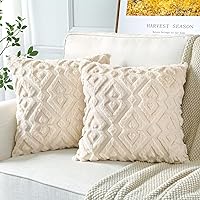 Artscope Pack of 2 Soft Plush Short Wool Velvet Decorative Throw Pillow Covers Luxury Style Cushion Covers European...