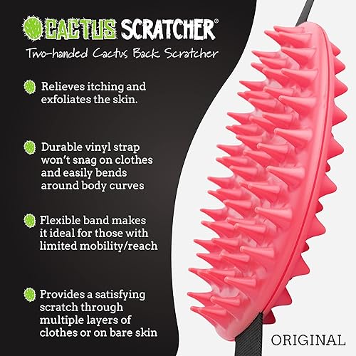Miniatura 2 de Rascador de espalda original de cactus, rascador de espalda con 2 lados con picos agresivos y suaves, ideal para personas con problemas de movilidad