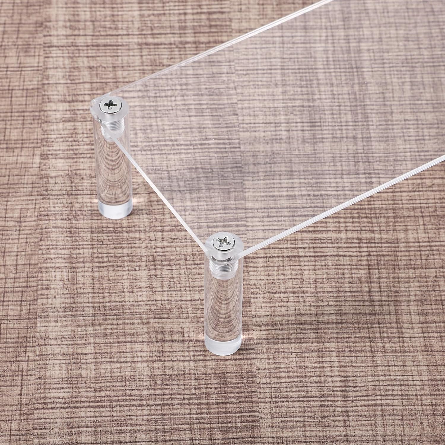 Acrylic Riser, Display Stand Clear Shelf 7.87x3.15x2 Inches Small Display Risers 1 Tier Rectangular Organizer Lightweight Tabletop Shelf for Cosmetic Products Tabletop Use and More
