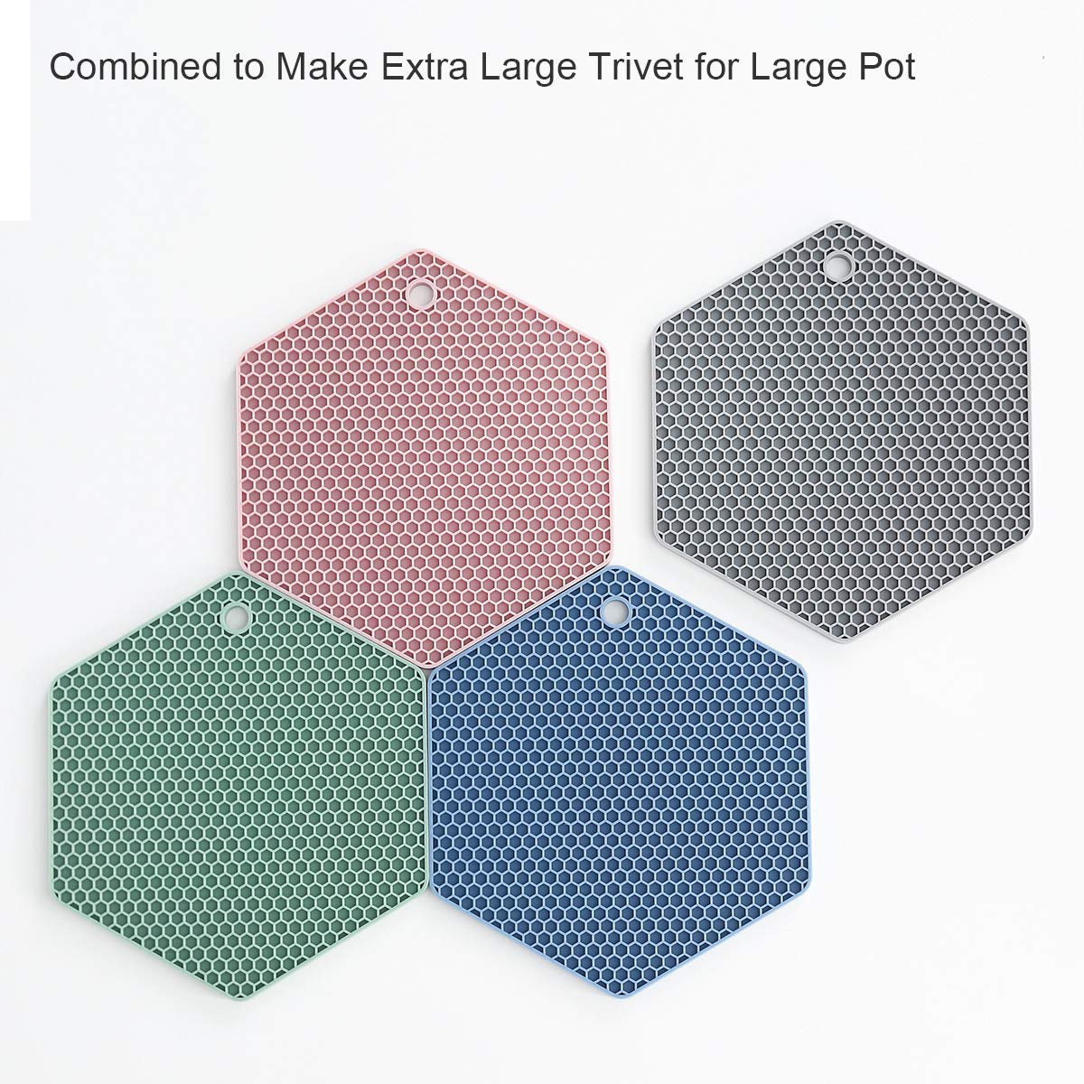 Lot De 4 Dessous De Plat En Silicone - Antidérapants, Résistants à La Chaleur (230°C) - Idéal Pour Cuisine Et Salle à Manger