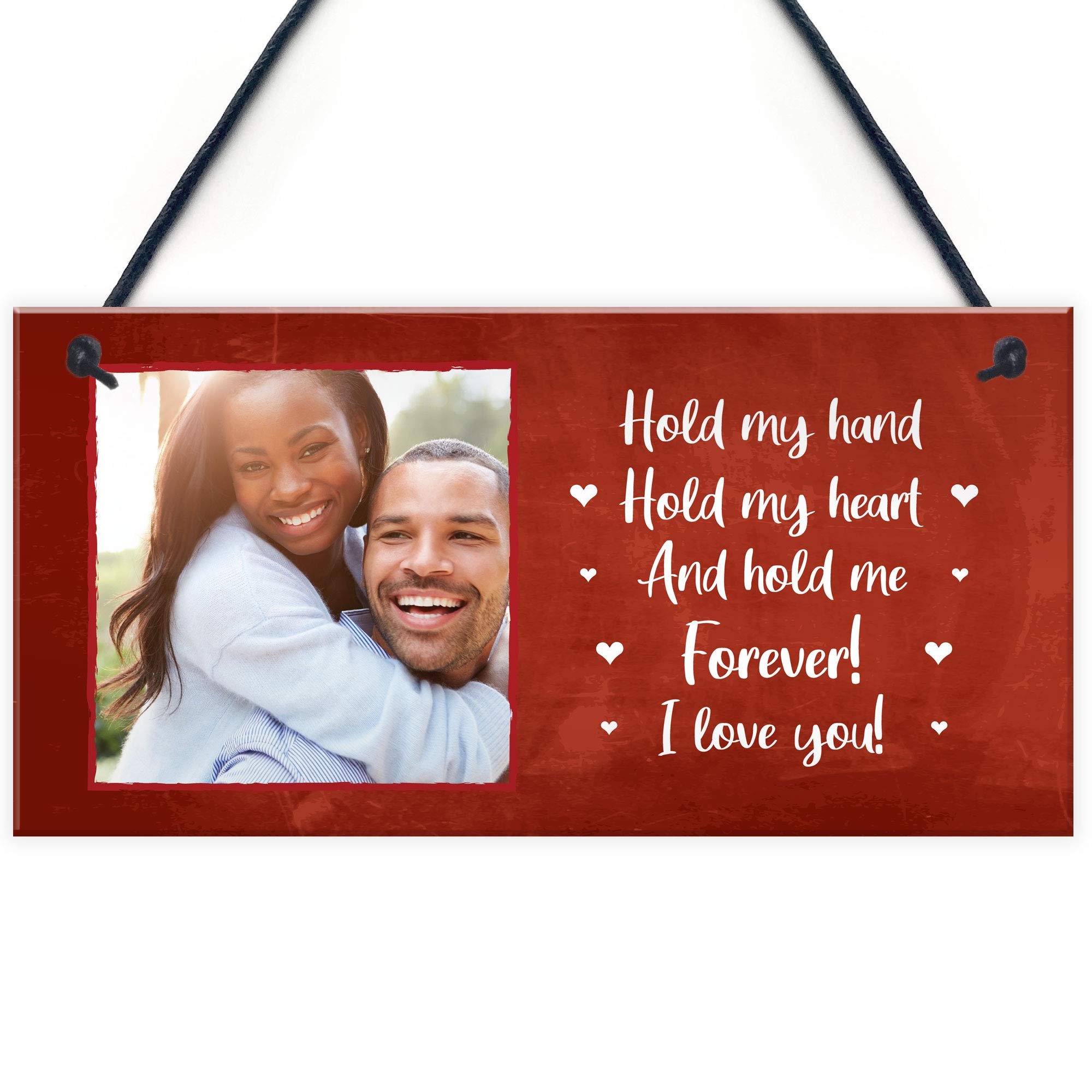 RED OCEAN Personalised Photo Sign Gift For Boyfriend Girlfriend Husband Gifts For Her Gifts For Him