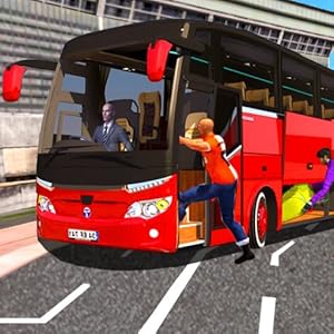 Modern Luxury Coach Bus: City Bus Route Passenger Transport
