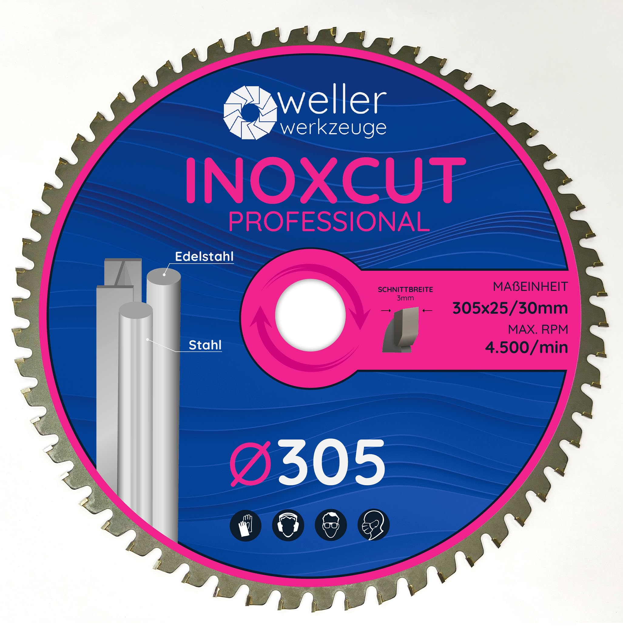 I Profi INOXCUT brzeszczot piły 305 x 30/25 mm brzeszczot do piły tarczowej do stali, stali nierdzewnej i metali nieżelaznych