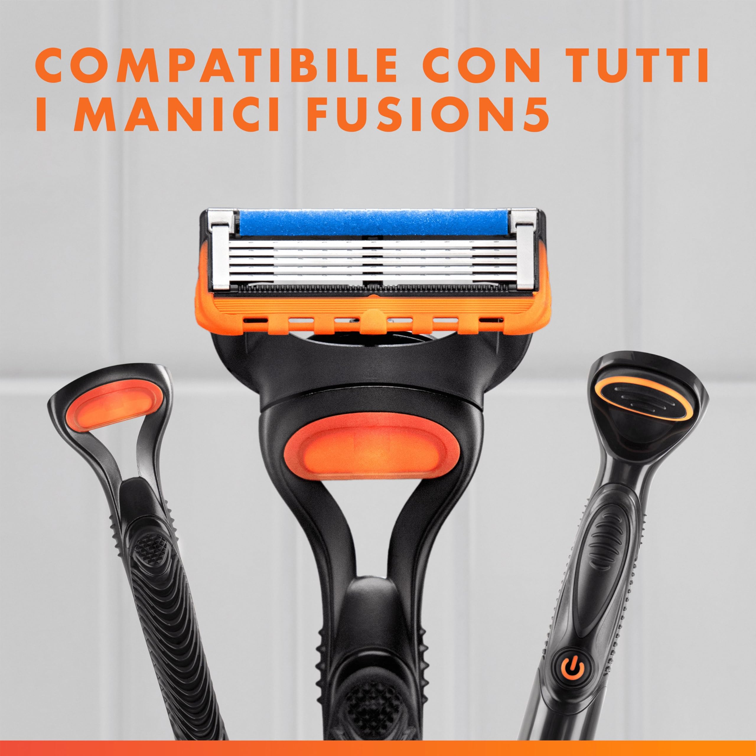 Gillette Fusion5 12 Lamette di Ricambio per Rasoio, Con Striscia lubrificante per una Scorrevolezza Fluida e 5 Lame per una Rasatura Profonda e Duratura, Lamette Rasoio Barba Gillette