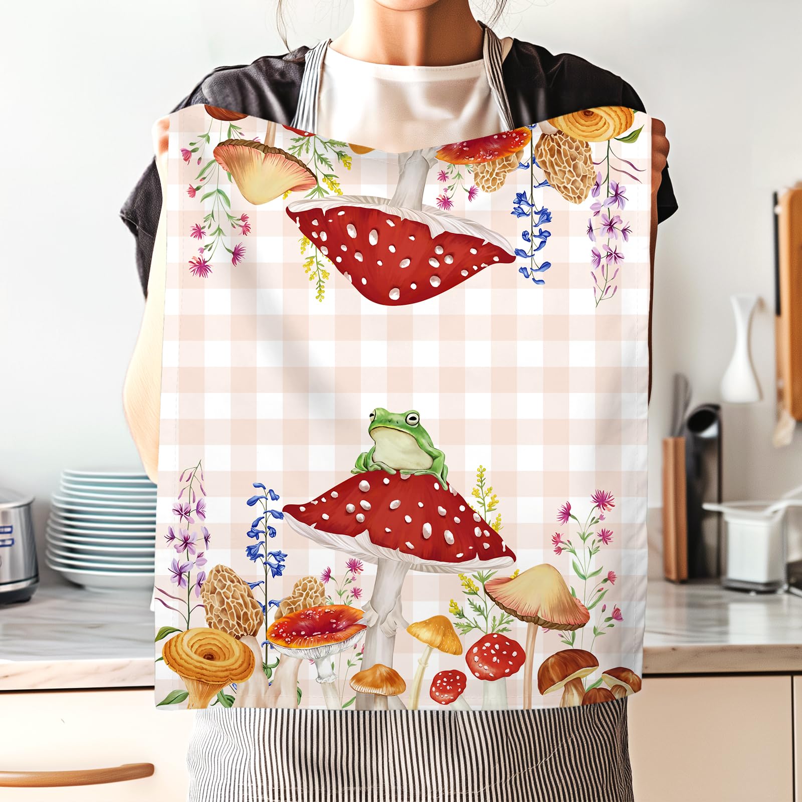 Set 4 Strofinacci Da Cucina In Cotone - Assorbenti, Decorativi, 48x70cm - Foto 8