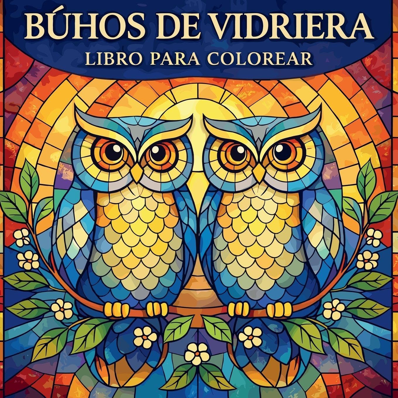 Búhos de Vidriera - Libro para Colorear