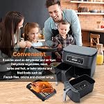 Air Pièces de rechange de friteuse pour Ninja Foodi DualZone Air Des friteurs, 2 PCS Classe alimentaire Air Boîte à griller en plaque de croustilles pour Ninja DZ090 DZ201 DZ100 Air Fryer, lave-vaisselle en sécurité
