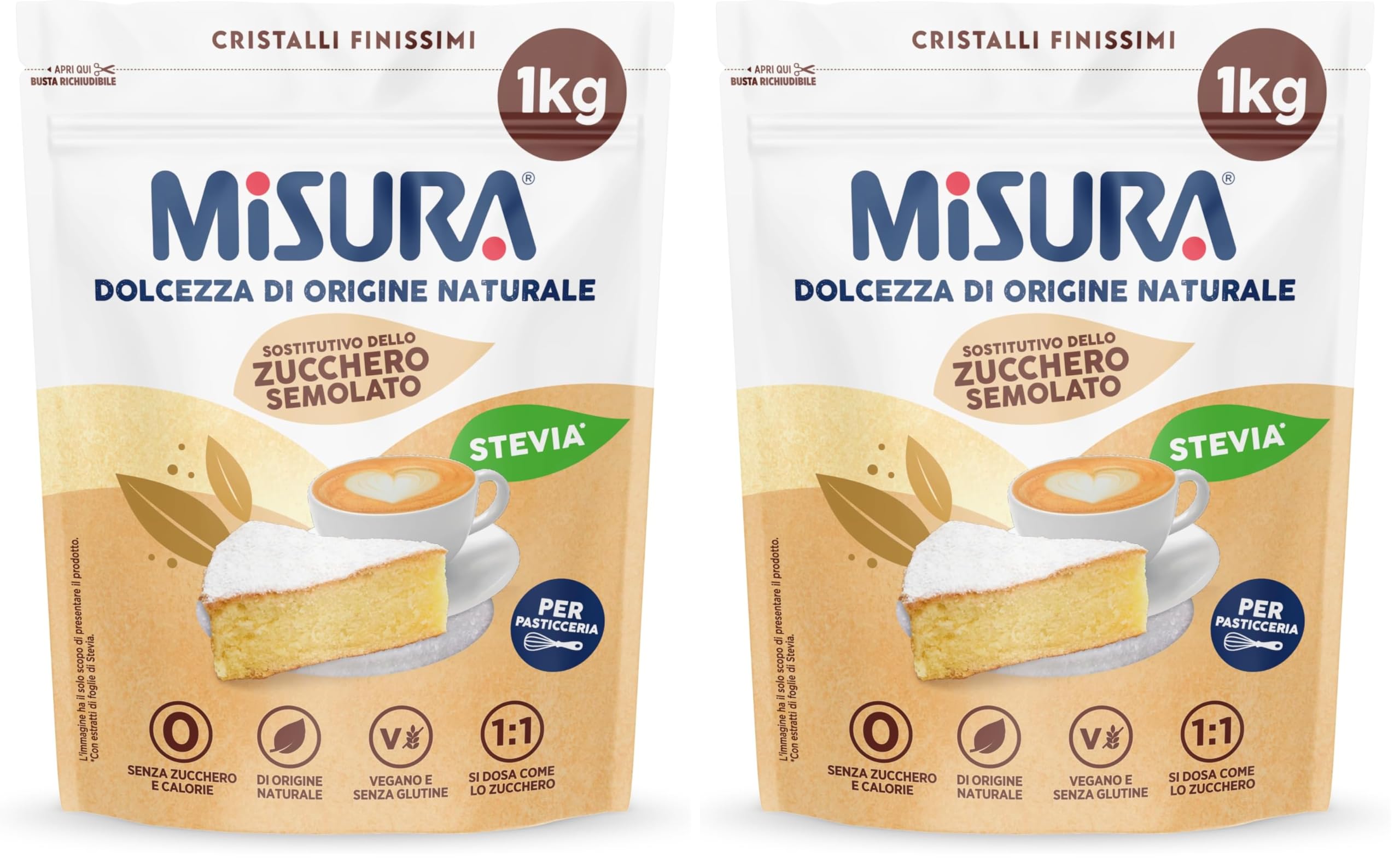 Misura Stevia Dolcificante Cristalli Finissimi 1 kg