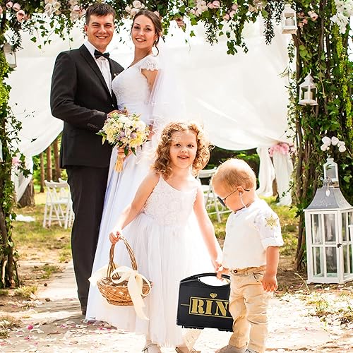 Miniatura 2 de Seguridad del portador de boda: juego de seguridad para boda, caja de anillo + gafas + auricular + insignia, propuesta de regalo, cosplay