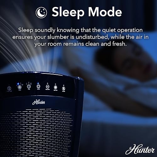 Miniatura 7 de Hunter HP800 - Purificadores de aire para el hogar, habitación grande y dormitorio. Purificador de aire True HEPA para mascotas, olores, alérgenos,