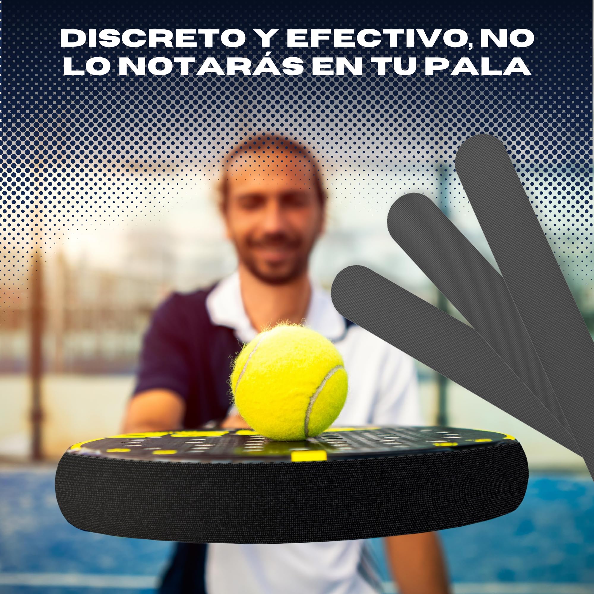 Pack Protectores Negro para Pala de Pádel Rugoso - Cinta Protectora para Pala de Pádel Multigranulada – Protector para Pala de Pádel de Silicona Negra. Color Negro