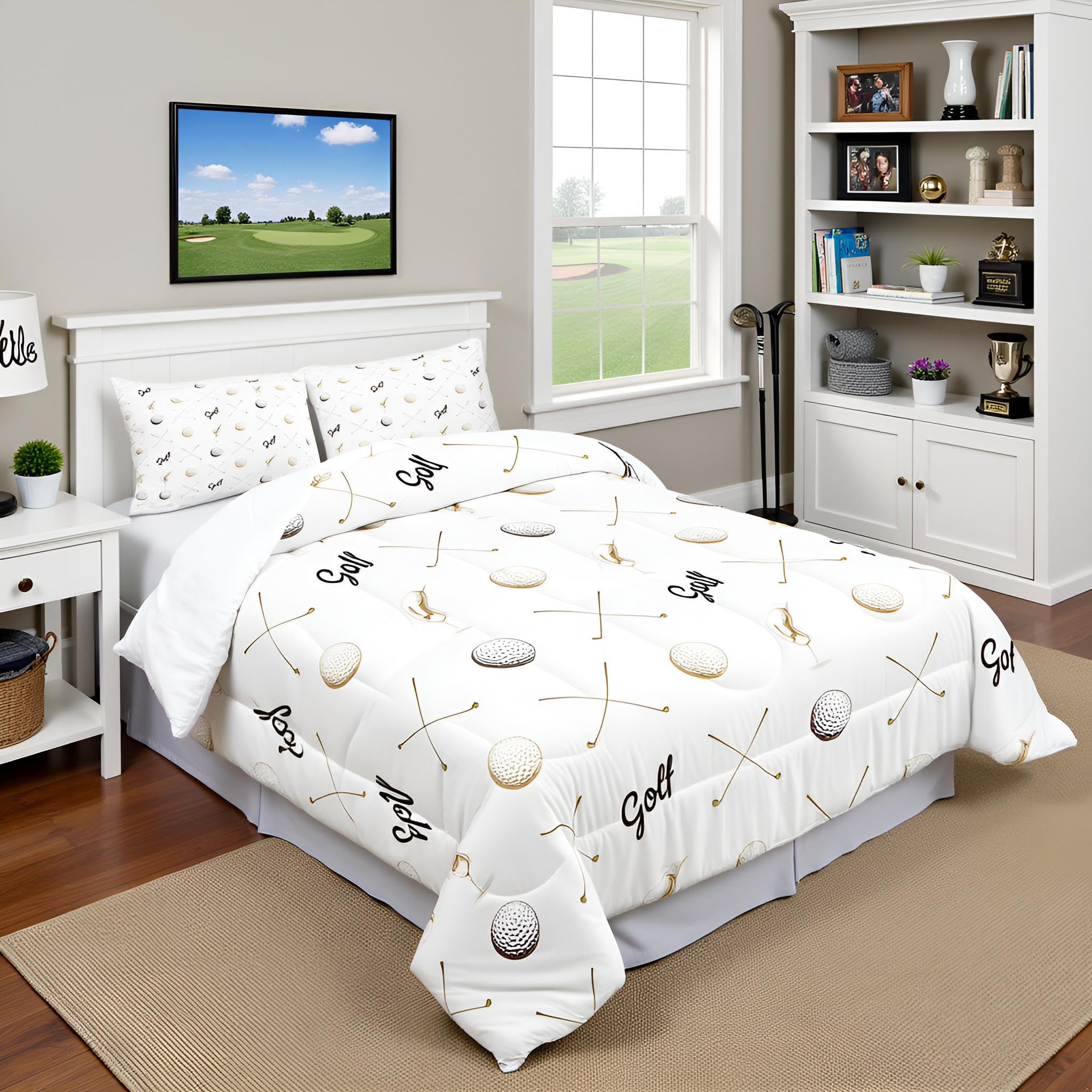 Amazon.com: Golf Comforter Set Queen Size for Kids Teens Adults