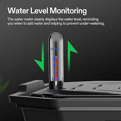 Miniatura 6 de VIVOSUN Paquete de 4 Macetas de Autoriego FlexFeed, Base de Maceta de Tela con Riego Automático con Medidor de Agua y Ventana de Mantenimiento